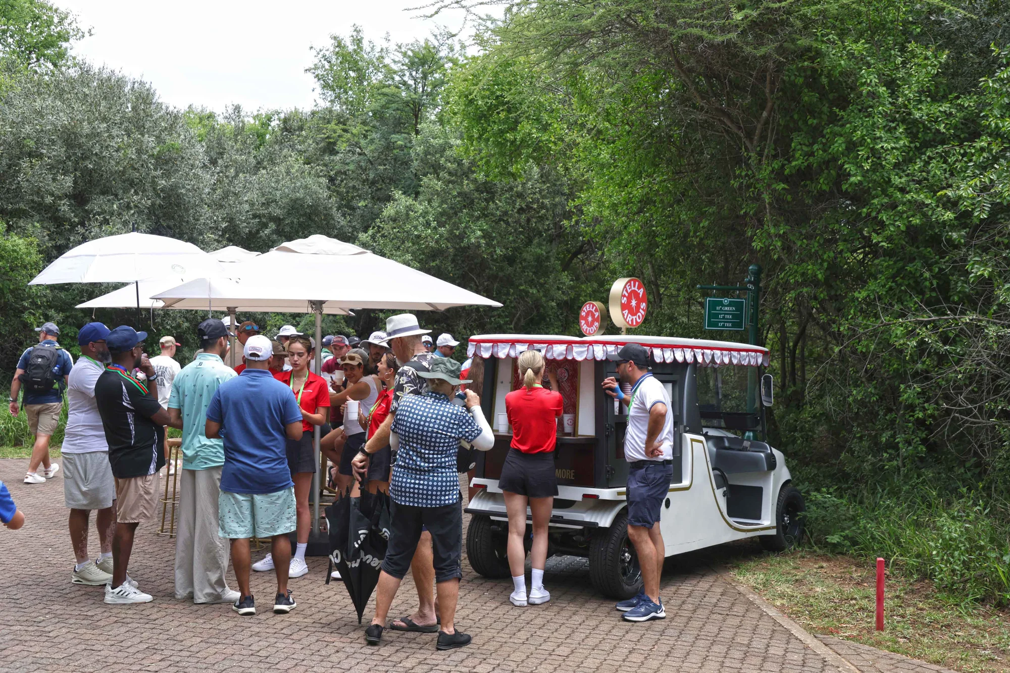 Guests enjoying refreshments at the Nedbank Golf Challenge